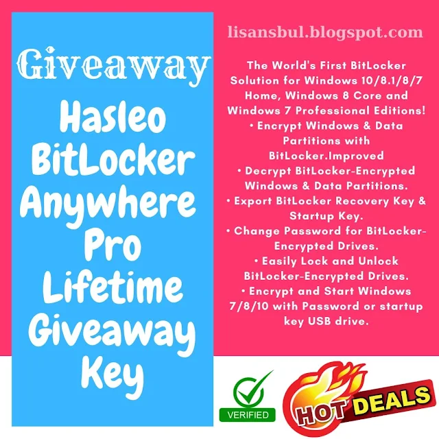 Hasleo BitLocker Anywhere Full Version Professional Giveaway License Key