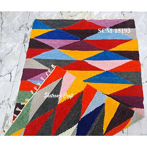 Satranji 3'x5' feet multicolor floormat rug carpet in Rangpur Craft শতরঞ্জি দাম SCM-15193