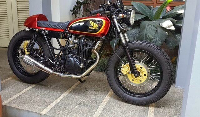 Modifikasi Honda  CB100 Ala Caf  Racer  Keren Terbaru  