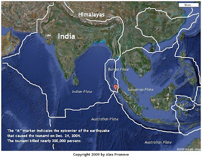 Sumatran earthquake 2004 epicenter Indian Plate Burma Plate Tectonic Plate