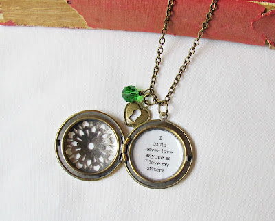 image little women quote locket sisters two cheeky monkeys handmade bookish literature