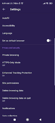 Cara Screenshot pada Firefox Private Mode di Android