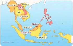 2009年アジア 東南アジア地図をプリントスクリーンで作成