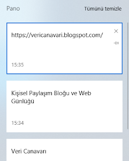 Windows Pano Geçmişi ile Aynı Anda Birden Fazla Kopyalama İşlemi Yapın