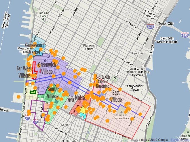 Historical manhattan neighborhood map