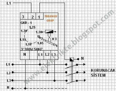 Entes faz koruma rölesi bağlantı şeması