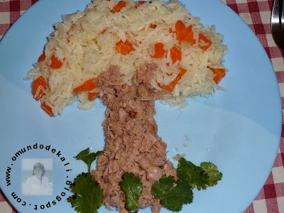 Arroz de Cenoura e Atum da minha Mini Chef