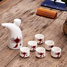 MH-RITA Ceramic Wine Set Horn Moutai Wine Liquor Liquor Wine Cup Small Wine Wine. 6 Cup D