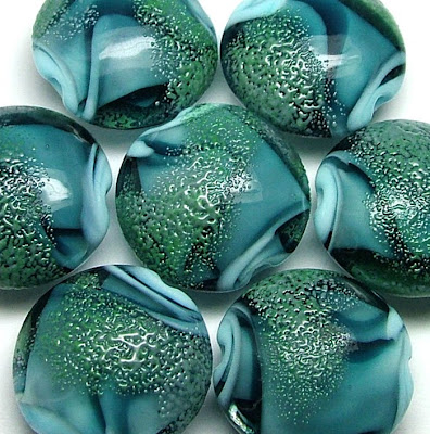 Lampwork Lentil Beads