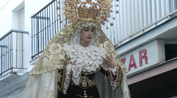 Horario e Itinerio Rosario de Antorchas presidido por Nuestra Señora de los Dolores de la Hermandad del Nazareno de Chiclana