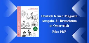 Free German Books: Deutsch lernen Magazin Ausgabe 21 Brauchtum in Österreich (PDF)