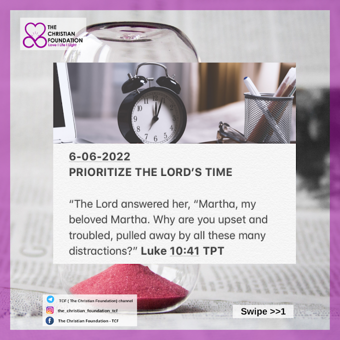 PRIORITSE THE LORD'S TIME | TCF DEVOTIONAL