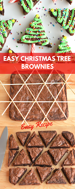 Easy Christmas Tree Brownies Recipe