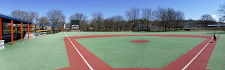 wheelchair accessible baseball field at Miracle Field in Riverside Park in Sioux City Iowa