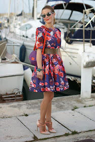 Chicwish blooming red roses dress, Sergio Levantesi shoes, Fashion and Cookies, fashion blogger