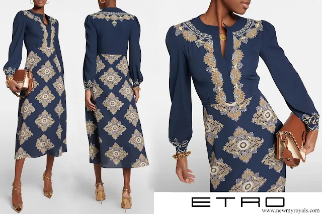 The Duchess of Edinburgh wore ETRO Printed Midi Dress