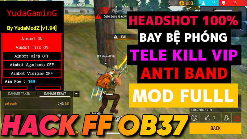 Hướng Dẫn Cách Hack Free Fire OB37 | MENU Hack FF CHẠY NHANH Ob37, BAY KILL, AUTO HEADSHOT