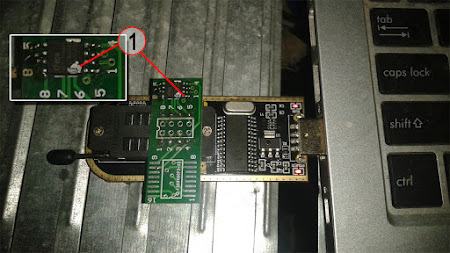 Cara Pasang Chip IC SPI Receiver Untuk Flashing di USB Programmer CH341A Series