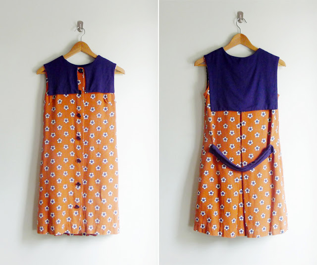 60s sailor bib dress union made