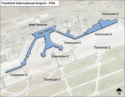 Basic printable Frankfurt airport map