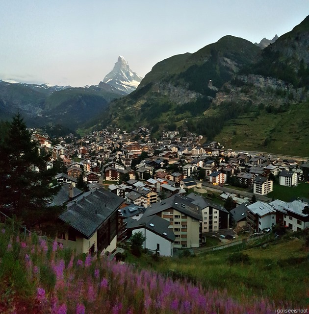 Zermatt and the Matterhorn at dawn