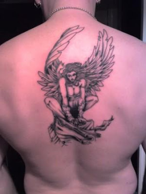 Demonic style dragon breathing Angel TattoosAll IRISH Tattoos are 30 at 