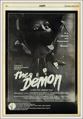 Ad for Percival Rubens' THE DEMON (1981) in Variety