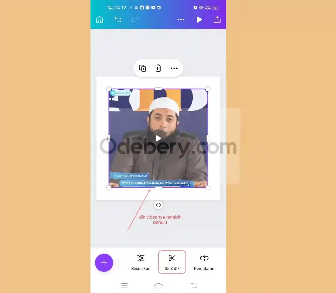 cara memotong video di canva