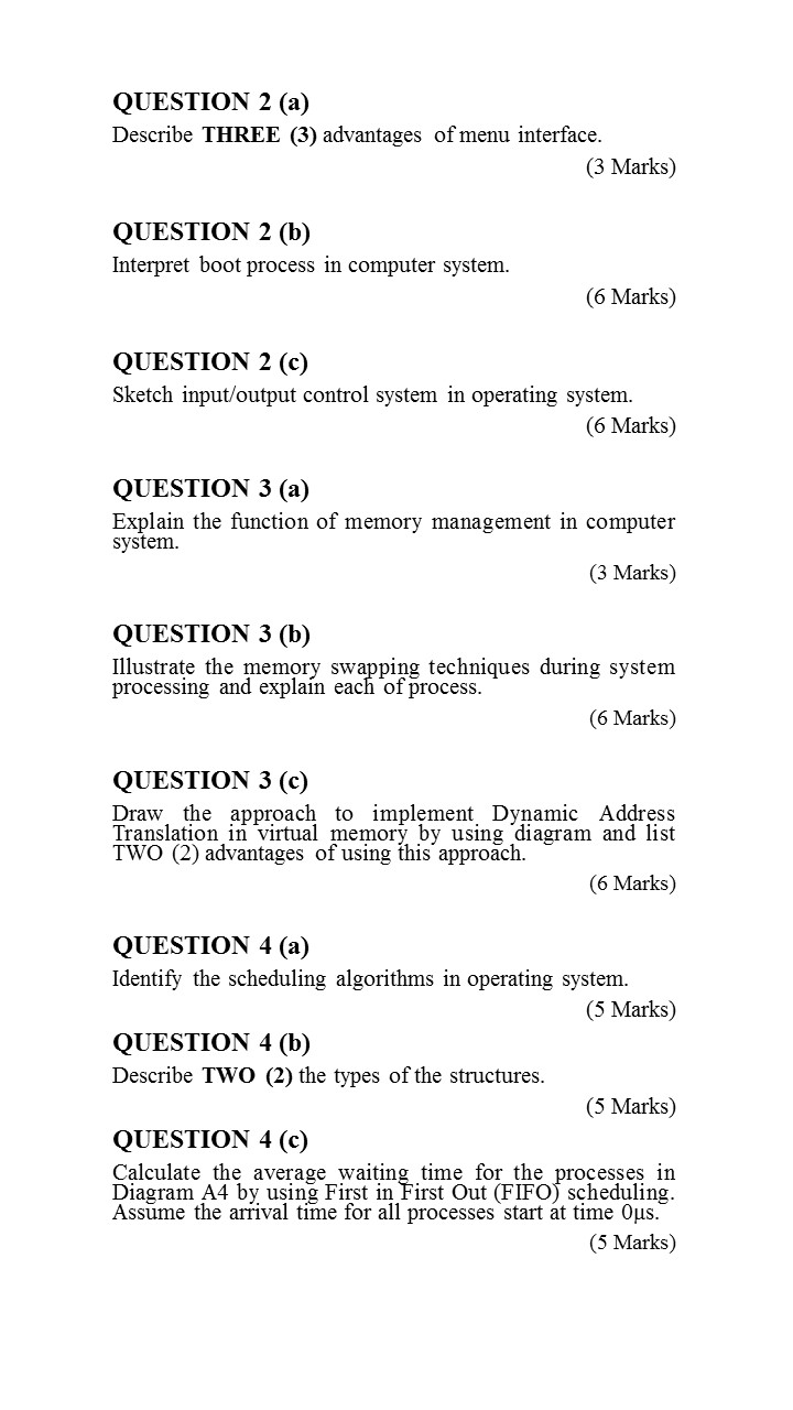 Contoh Soalan Past Year Operating System DEC6103 Sesi 