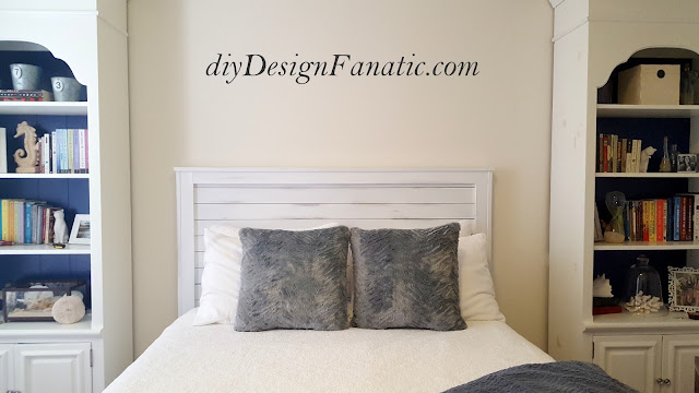 Farmhouse bed, farmhouse style, farmhouse, Farmhouse headboard, cottage, cottage style, distressed headboard, diy, diyDesignFanatic.com