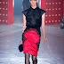 Siyah Dantel Aplikeli Kırmızı Etek/ Black Lace Applicated Red Skirt
