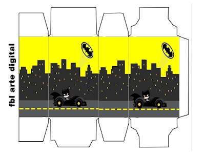 Batman in Black and Yellow, Free Printable Box.