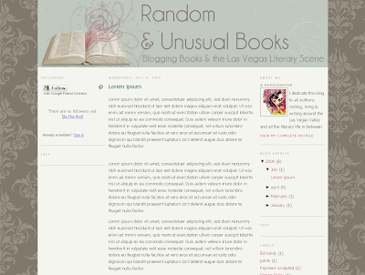 Random & Unusual Books Blog Design