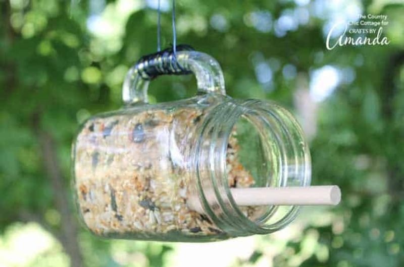 mason jar bird feeder