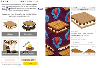 This is an image of a smores snack. It very clearly says no commercial use allowed.