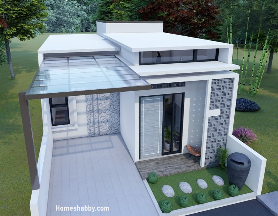 Desain Dan Denah Rumah Modern Dengan Konsep Atap Datar Untuk Rencana Bangun Lantai 2 Homeshabby Com Design Home Plans Home Decorating And Interior Design