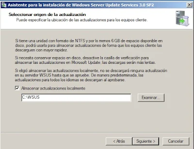 cerowarnings Servidor Actualizaciones WSUS