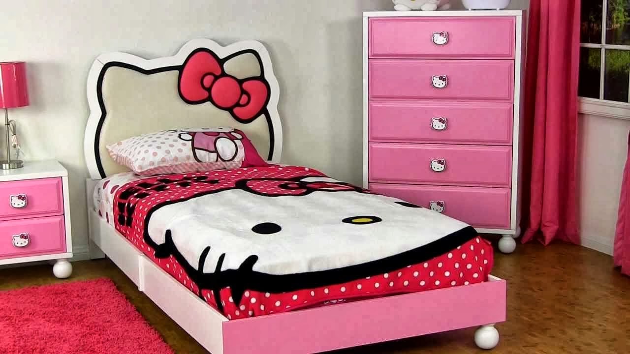 Desain Interior Kamar  Anak Perempuan Hello  Kitty  Sederhana  