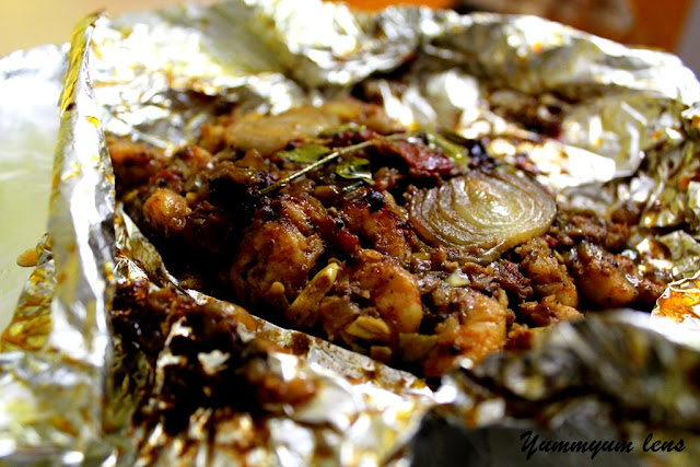 Foil Baked Prawns