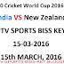 India vs New Zealand ICC T20 Cricket WC 2016 Live from VCA Stadium Nagpur India PTV Sports Biss Key 15th March 2016