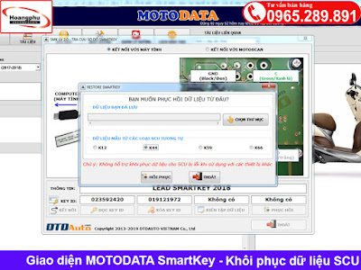 Phục hồi dữ liệu SCU khóa Smartkey xe Honda