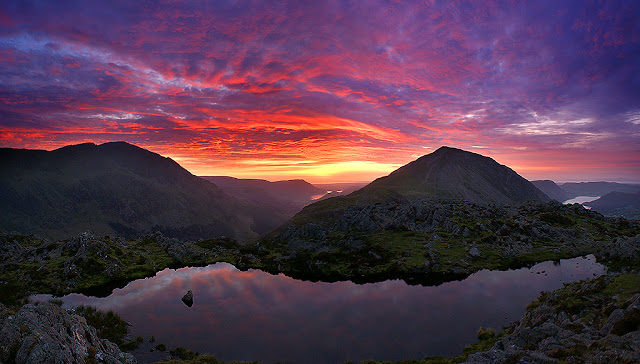 Beautiful Sunset from haystacks, buttermere, best lake district photos