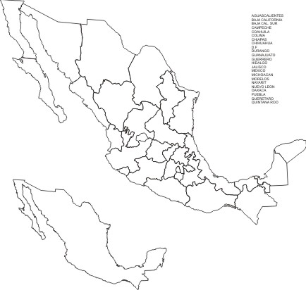 Dibujos del Mapa de Mexico, imagenes del Mapa 