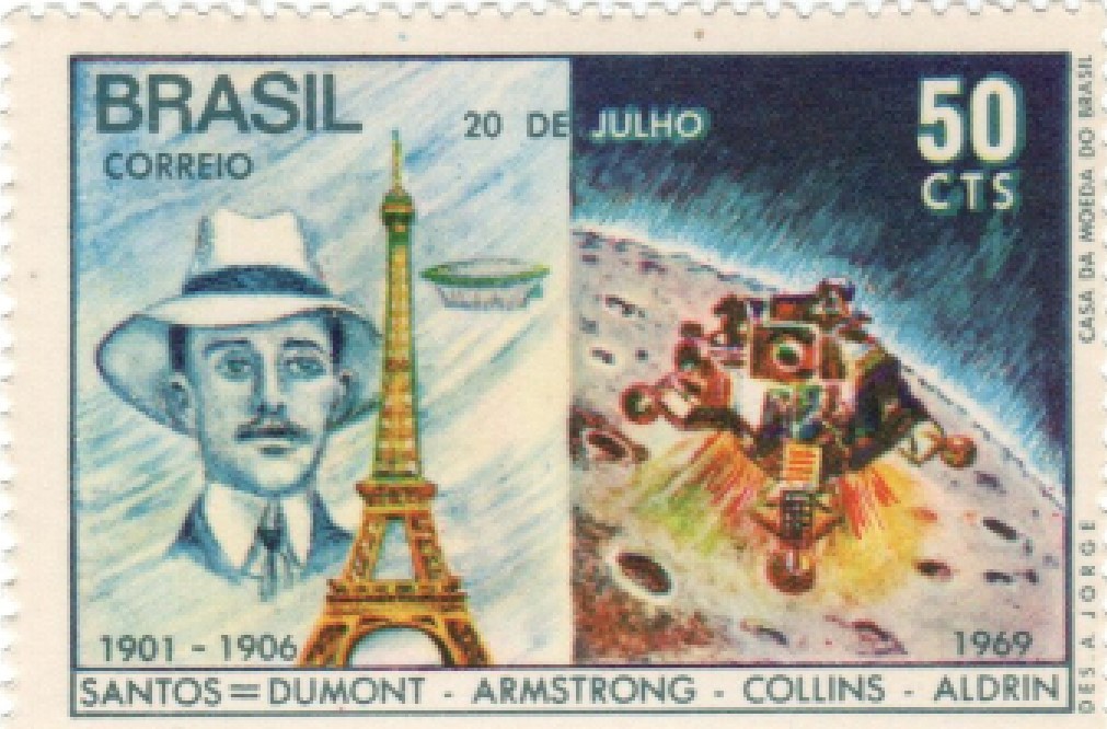 Selo Santos Dumont, Armstrong, Aldrin e Collin