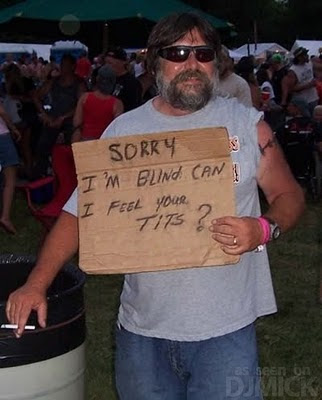 Funny Beggars With Funny Signs