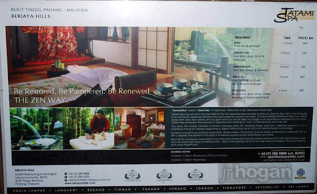 Berjaya Hills Spa Info