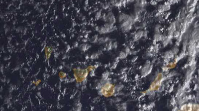 Foto satélite temporal Canarias 19 febrero