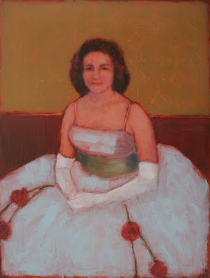 Me and My Poofy Dress 2009 Oil on Birch Panel 12x16