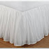 White velcro bed skirt