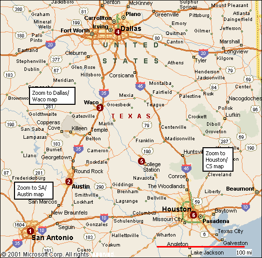 Map Of Texas Cities And Towns